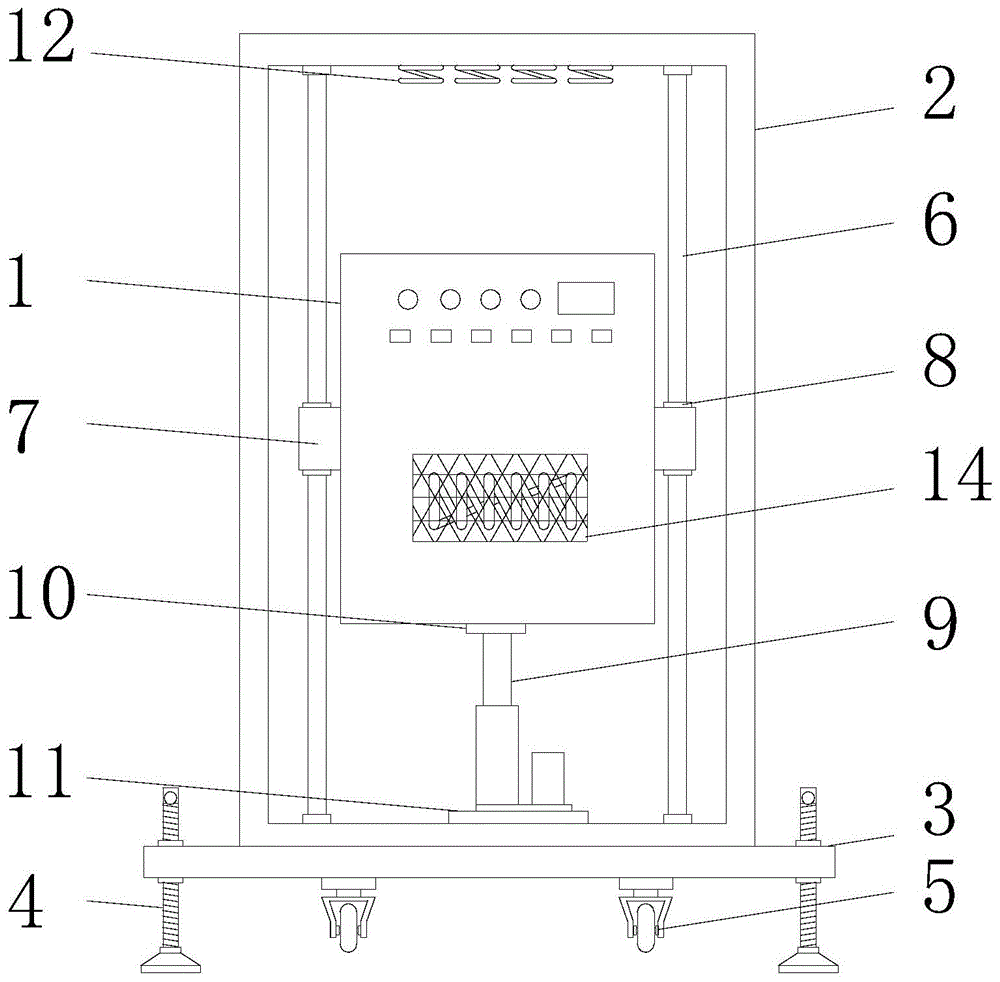 自動升降功能的高頻加熱設備前視圖 自動升降功能的高頻加熱設備前視圖